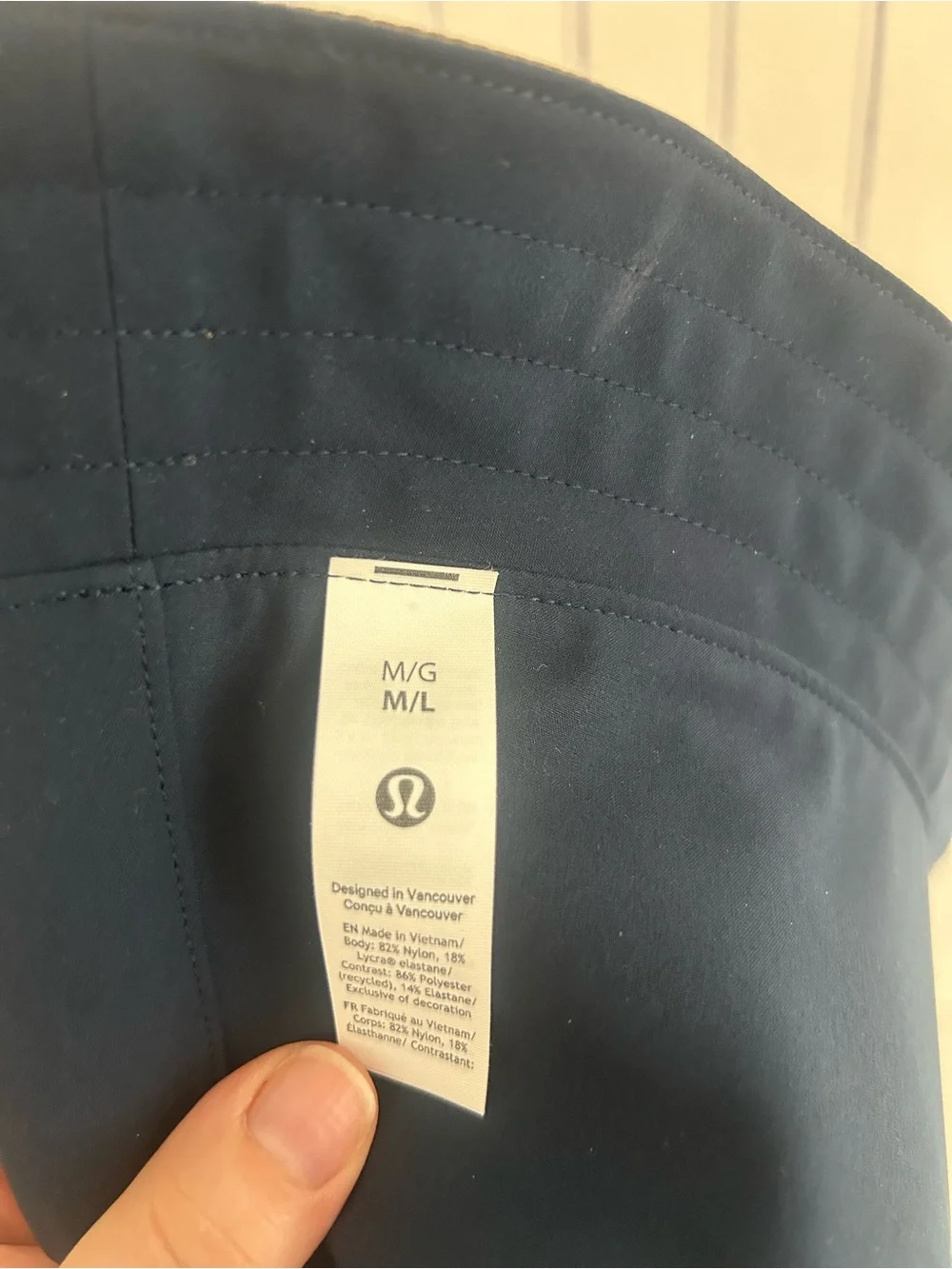 Lululemon Ribbed Reversible Bucket Hat - Olive Brown / Navy - Size M/L